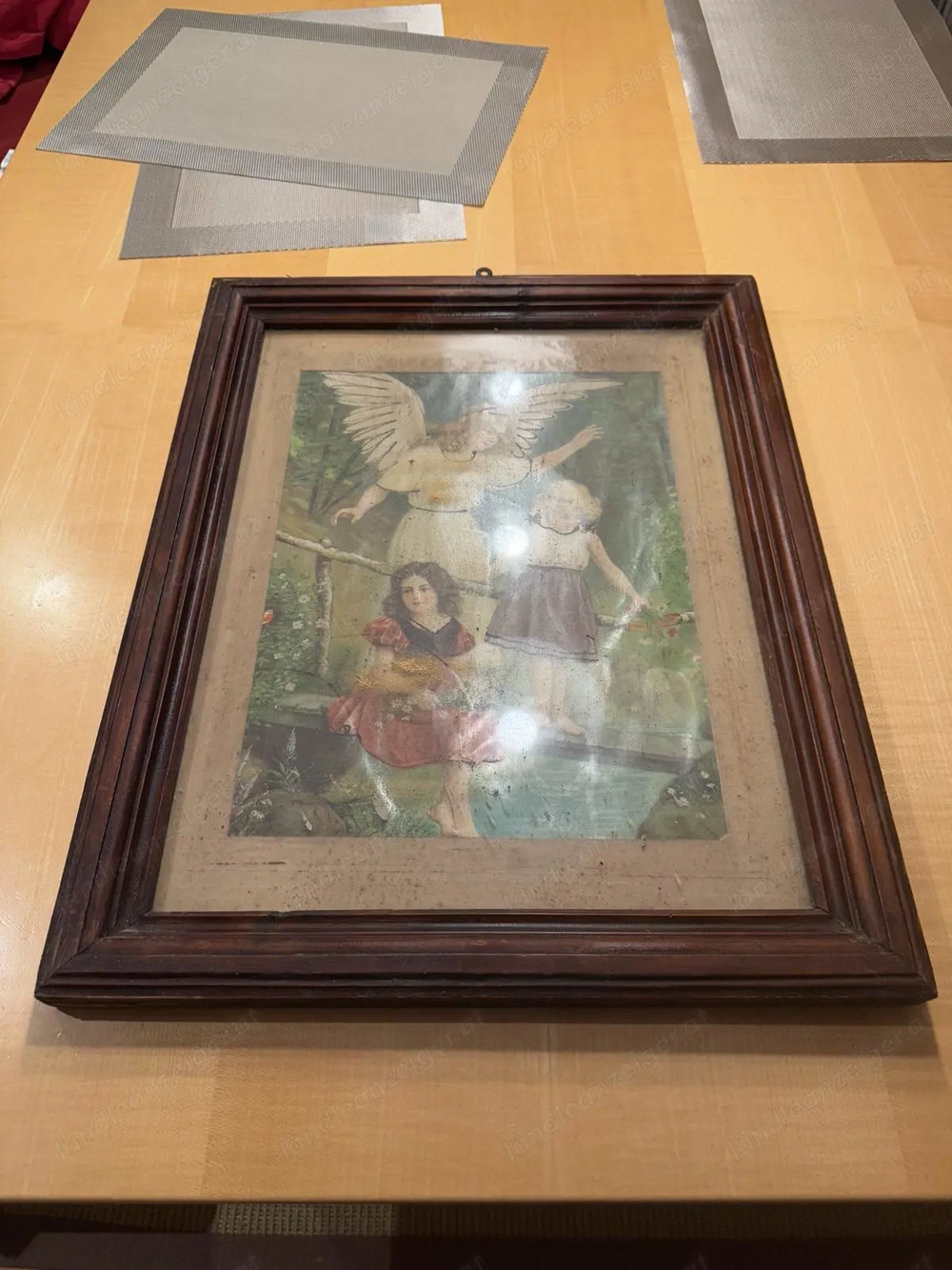 4 alte Bilderrahmen aus Holz