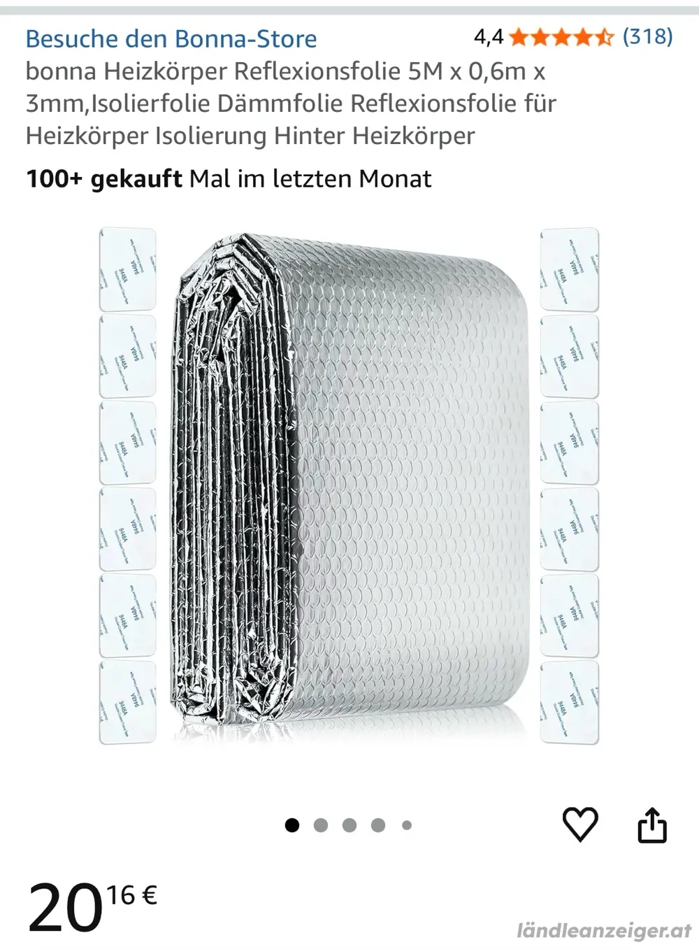 Heizkörper Reflektionsfolie