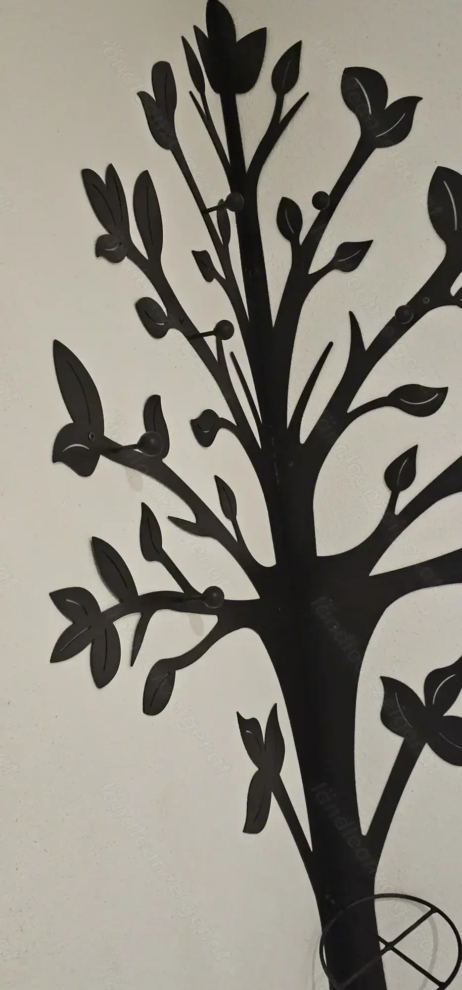 Sehr schöne Wandgarderobe in Schwarz aus Metall   wie neu!