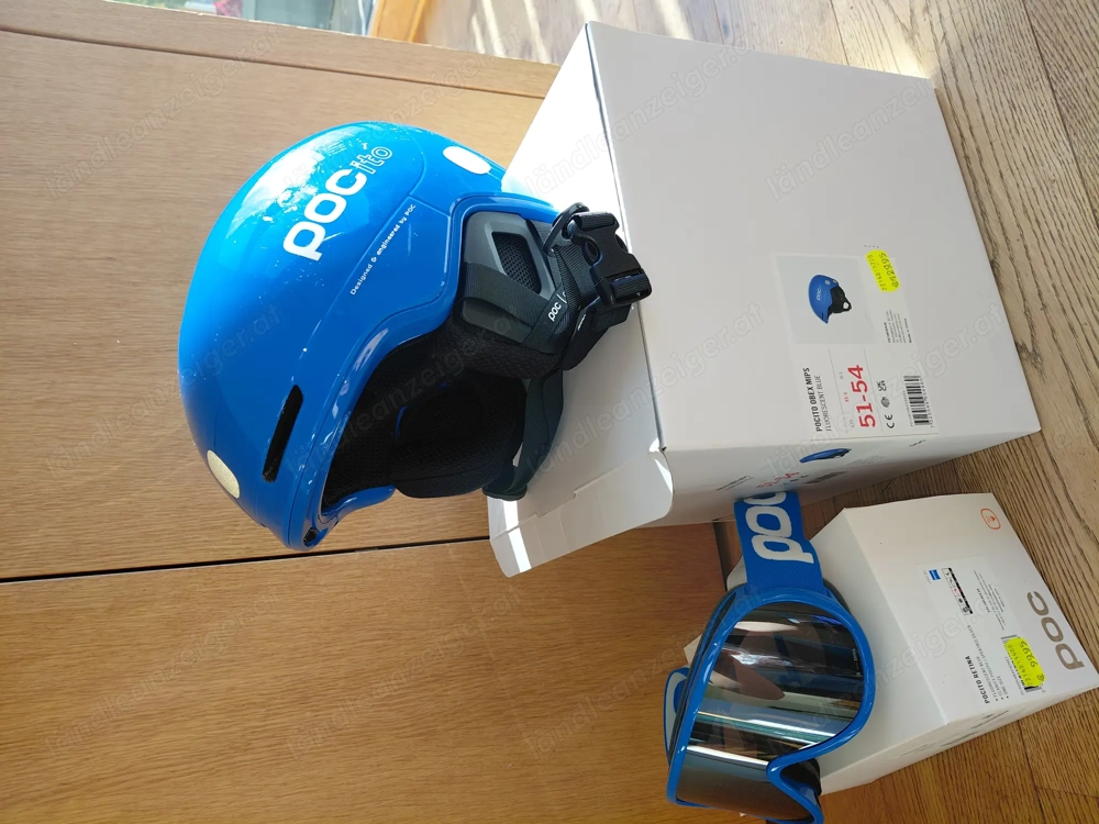 Skihelm Kind POC blau
