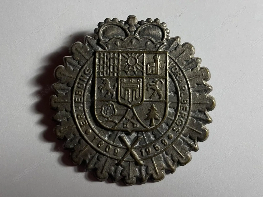 Erinnerungsplakette Gedenkzeichen Brosche Erhebung Vorarlberg 1959