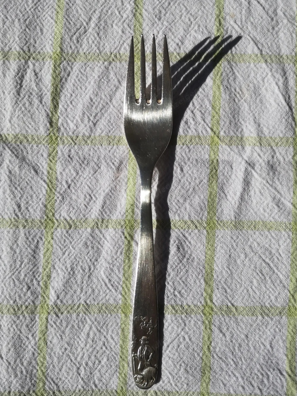 Versilbert & verzierte Kinder Gabel Marke BERNDORF "Bettina"