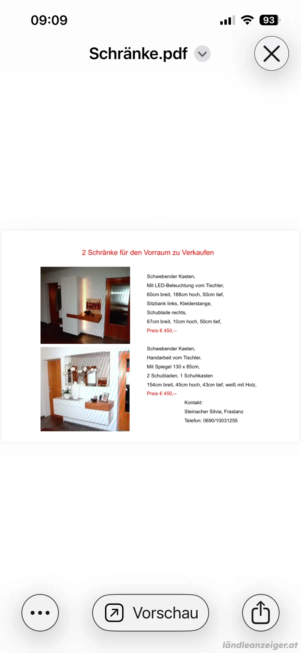 Garderobe vom Tischler