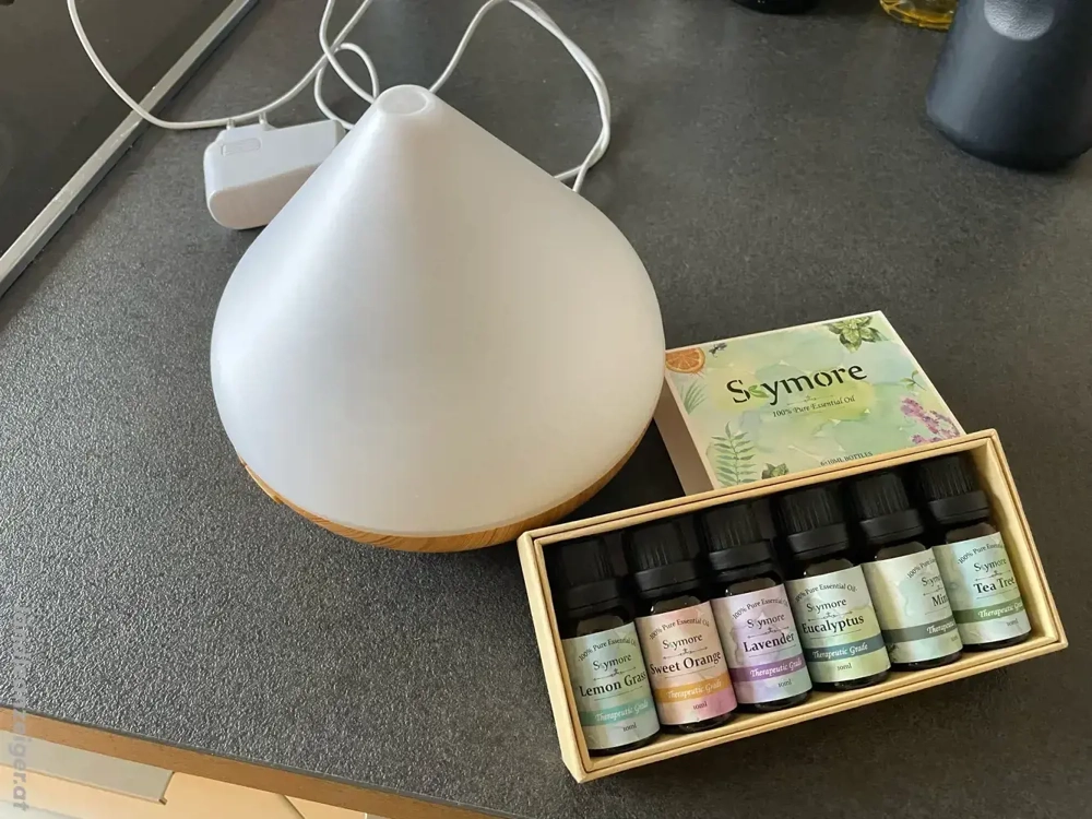 Luftbefeuchter mit ätherischen Ölen für Raumduft