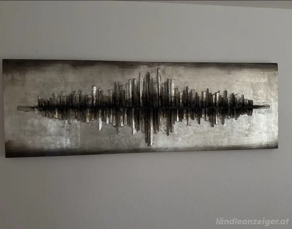 Bild Soundwave 3D auf Holztafel