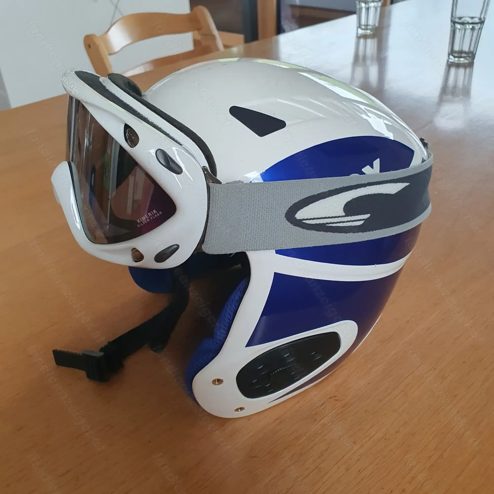 Skihelm, Helm, Skibrille, Brille