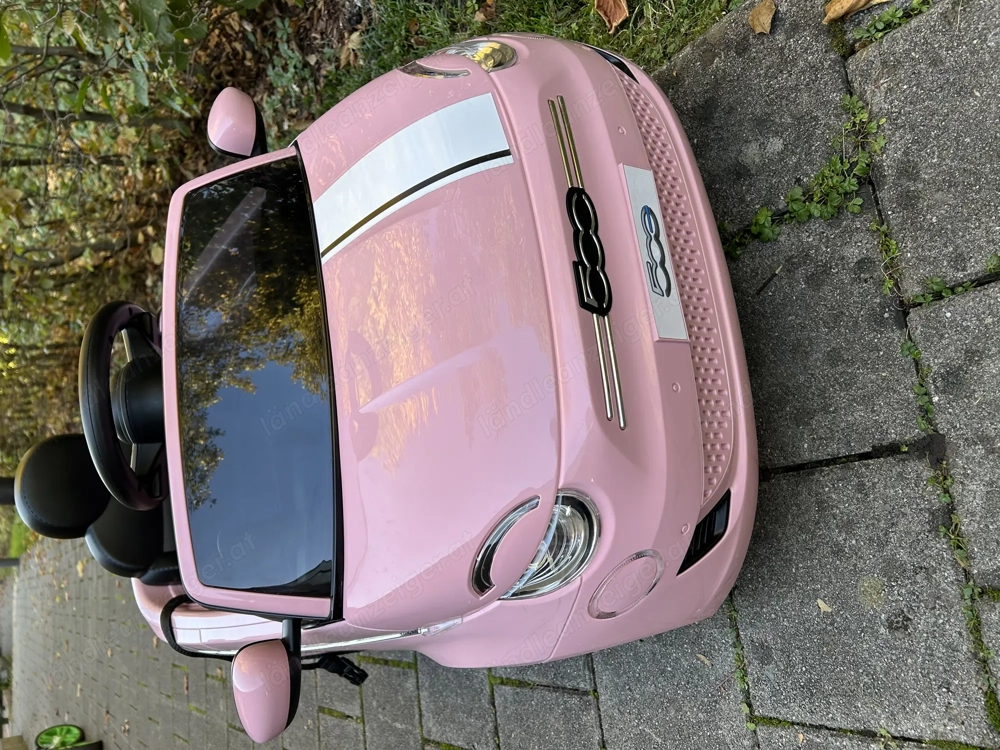TURBO CHALLENGE FIAT 500e Elektroauto für Kinder mit 7,2V Lithium Akku rosa