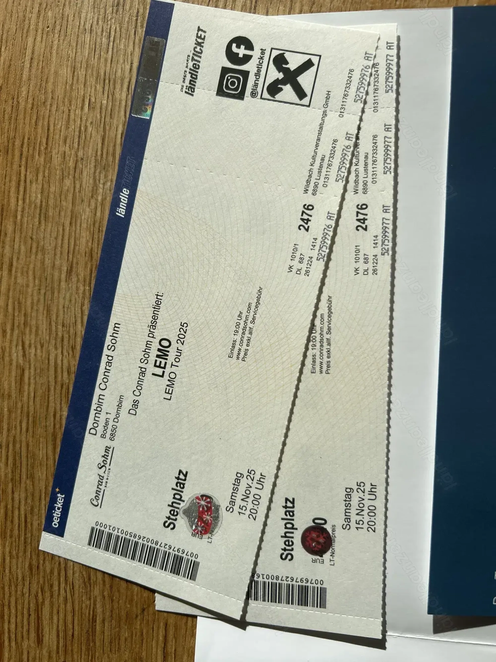 LEMO - Tour 2025, Conrad Sohm, 15.11.25