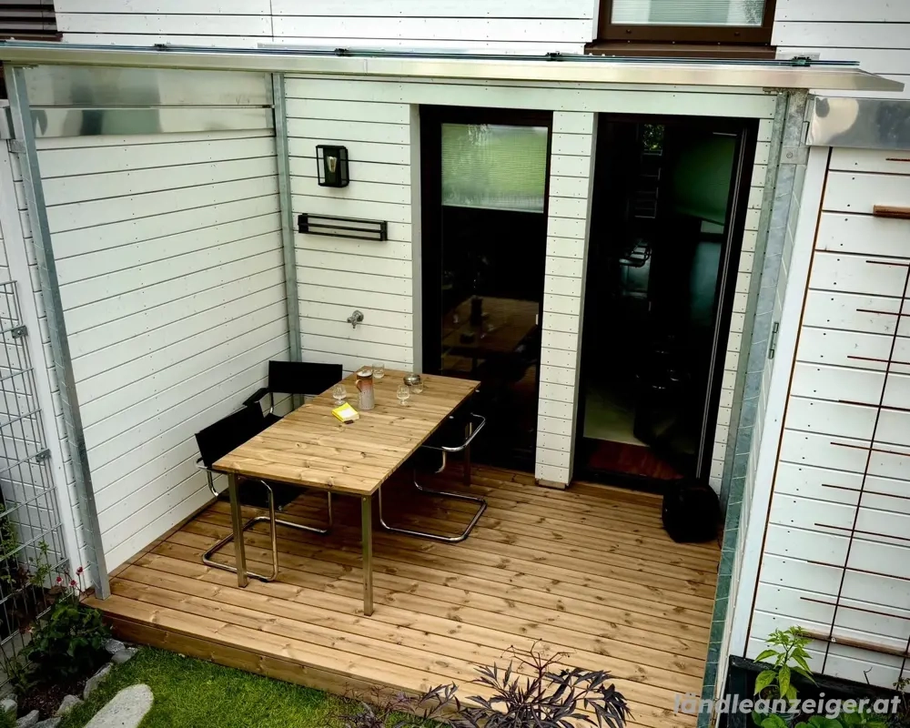 Terrassenüberdachung Stahl Glas (VSG TVG 12 mm) - sehr guter Zustand