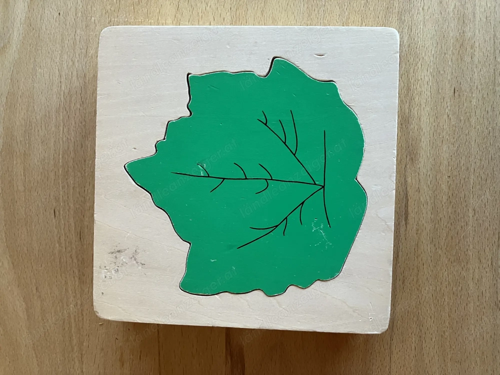 Steckspiel aus Holz Blättermotiv