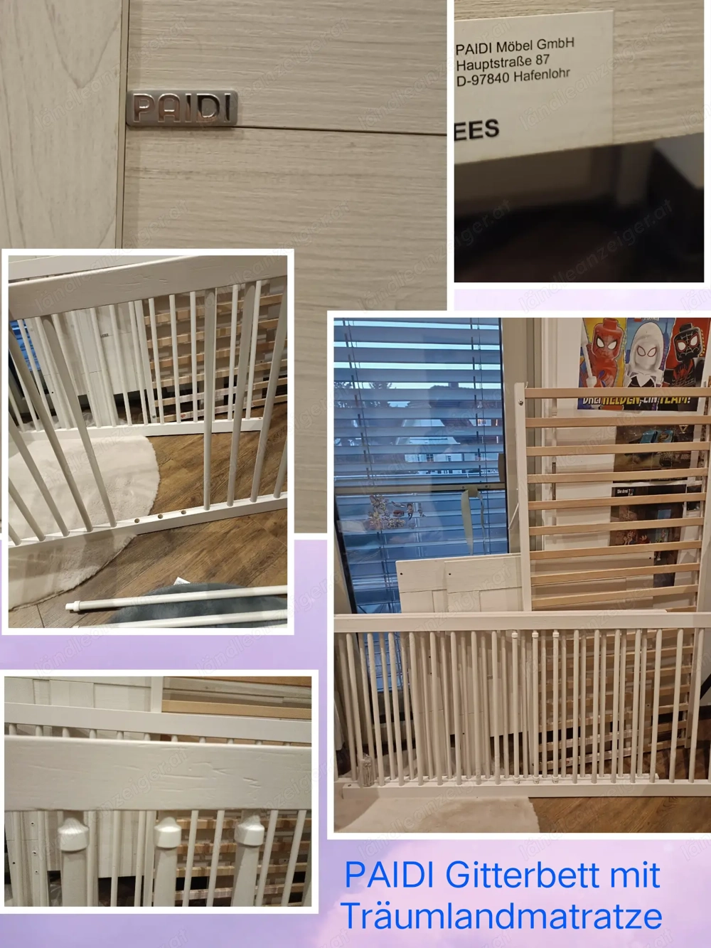 Gitterbett PAIDI weiß