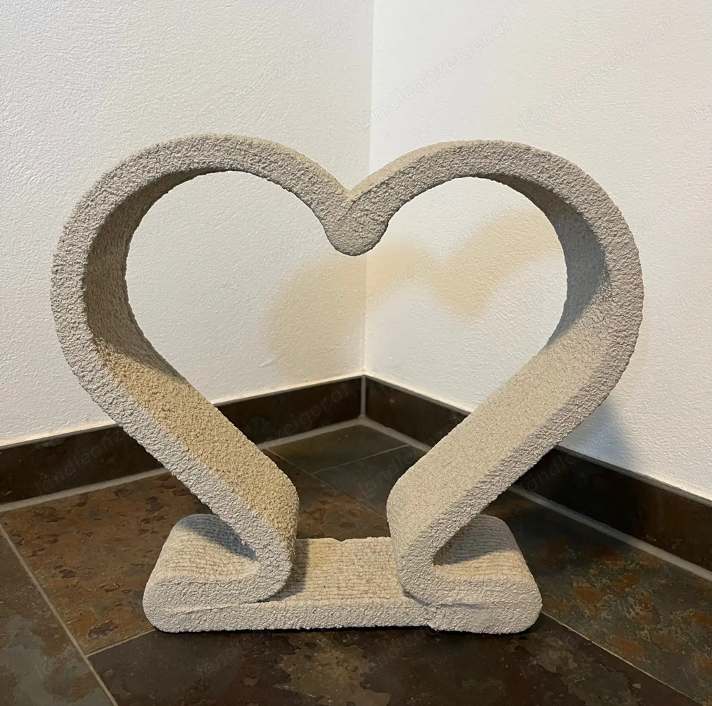 Herz - sehr schönes Dekoherz aus 3-D-Beton