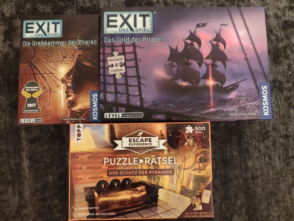 Exit Spiel, Exit Puzzle und Spiel und Topp Escape experience Puzzle Rätsel 