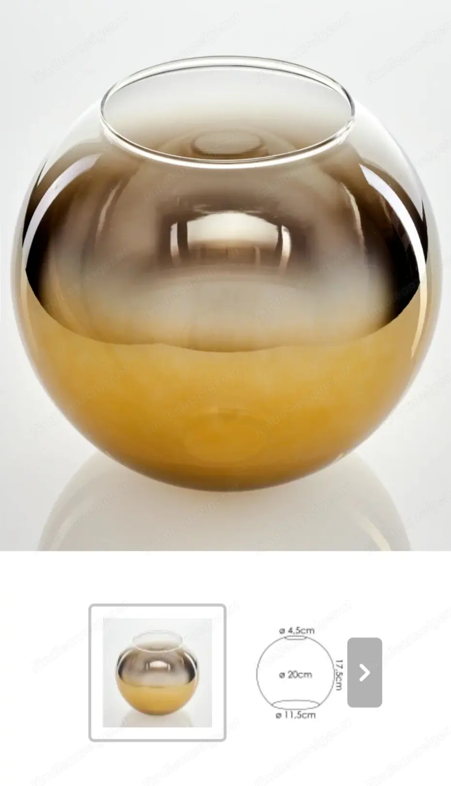 Lampenglas 20cm - neuwertig, da ungebraucht 