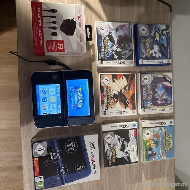 New Nintendo 3DS XL inkl. 6 Pokemon-Spielen - mit OVP 