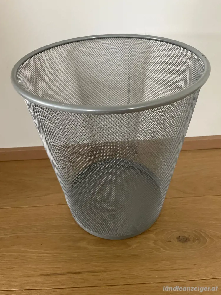 Ikea Papierkorb aus Metall, grau
