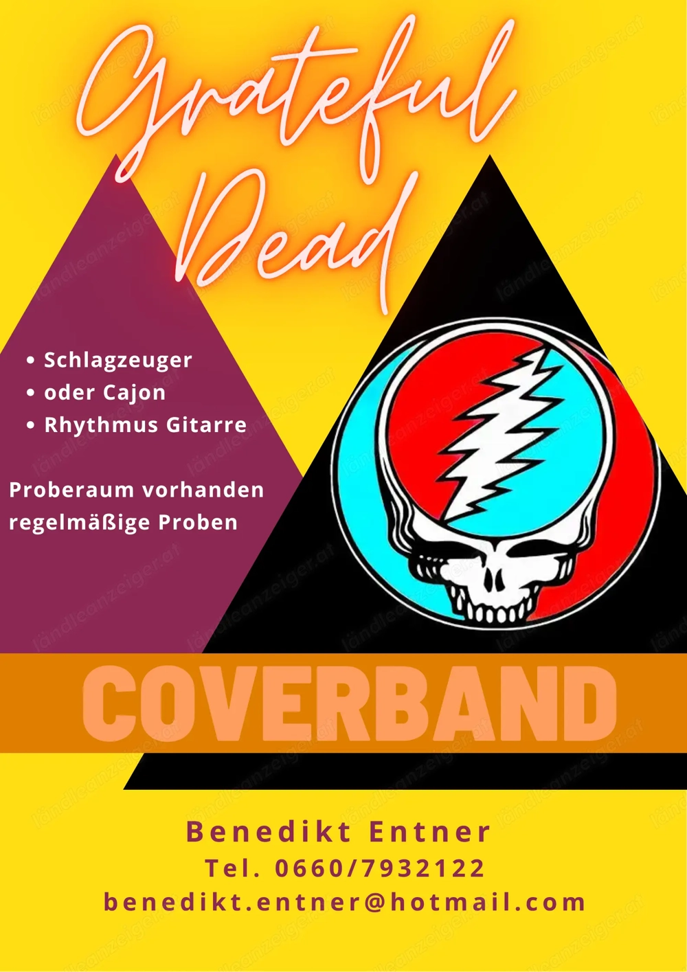 Grateful Dead Cover Band sucht Schlagzeug, Gitarrist und Keyboard Spieler