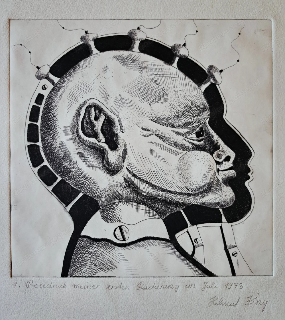HELMUT KING - Erste Radierung