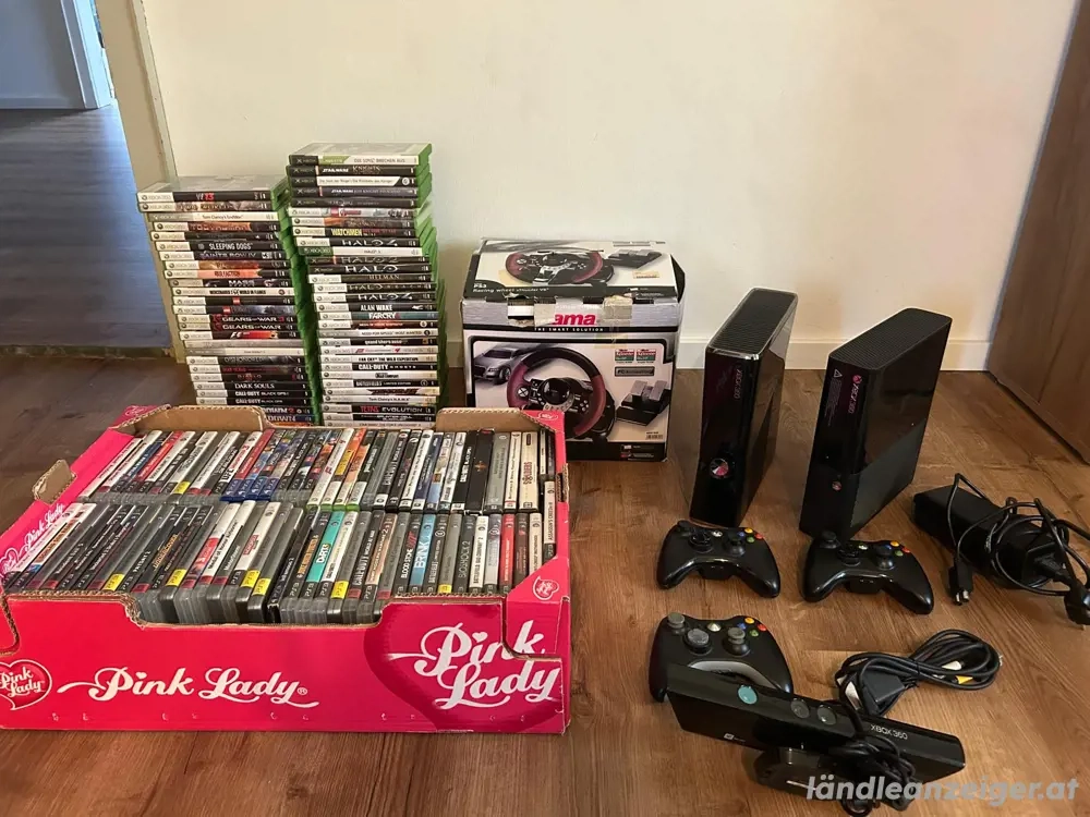 Großes Gaming-Set   über 130 Spiele + Xbox 360 + Zubehör!