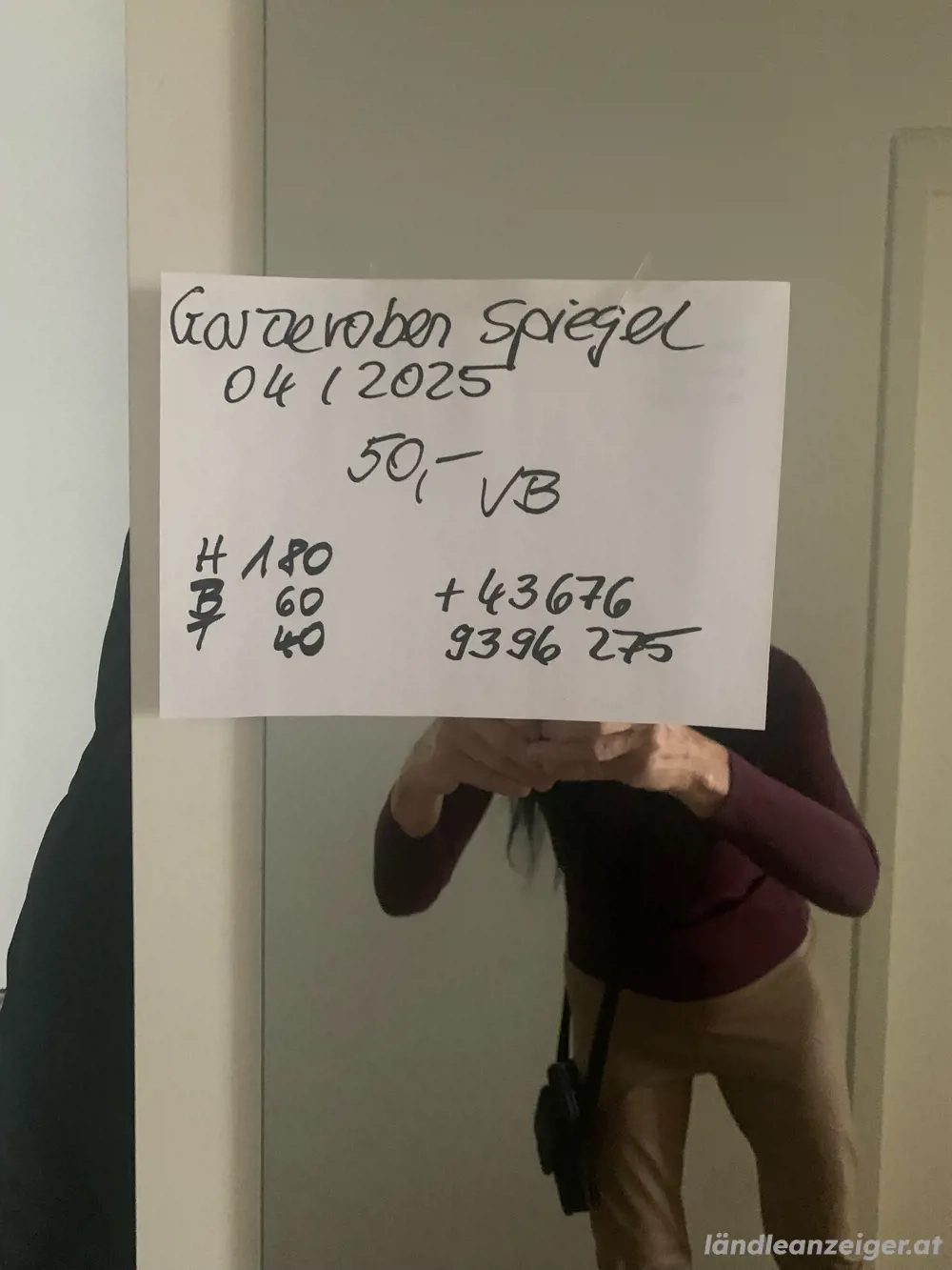 Garderobenpanel mit Spiegel