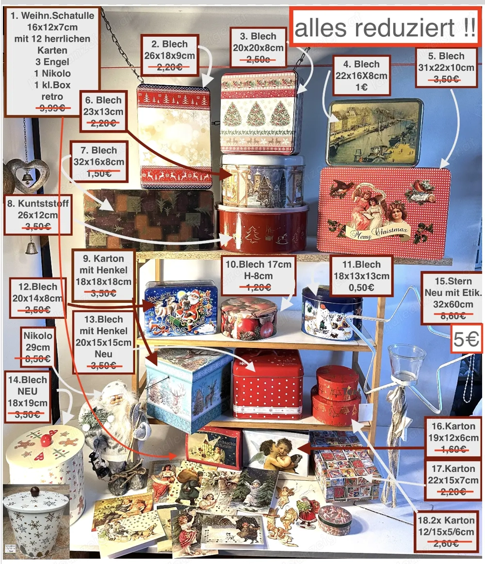 Weihnachten Keksdose Schatulle Box Stern