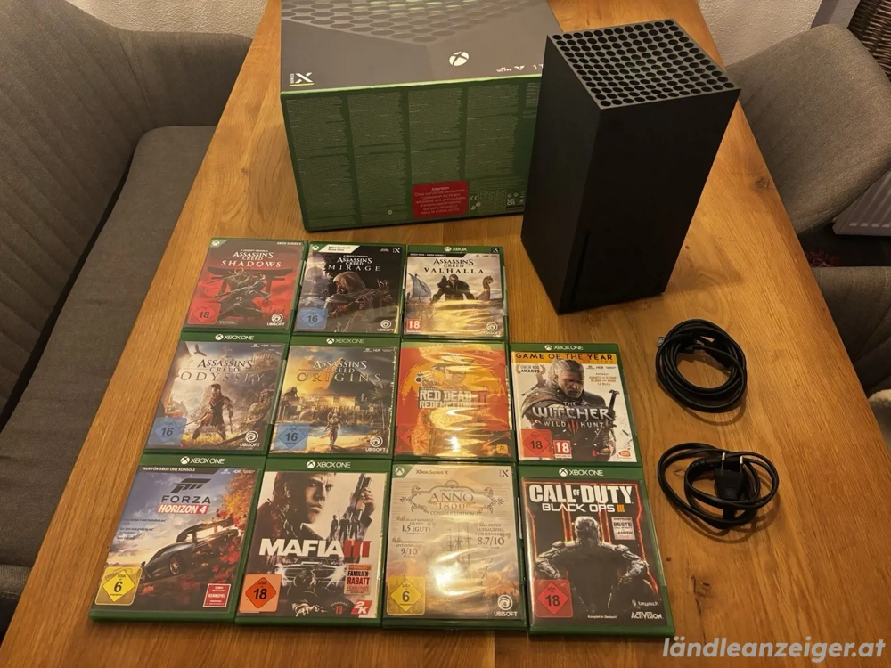 Microsoft Xbox Series X 1 TB Schwarz Spiele Paket