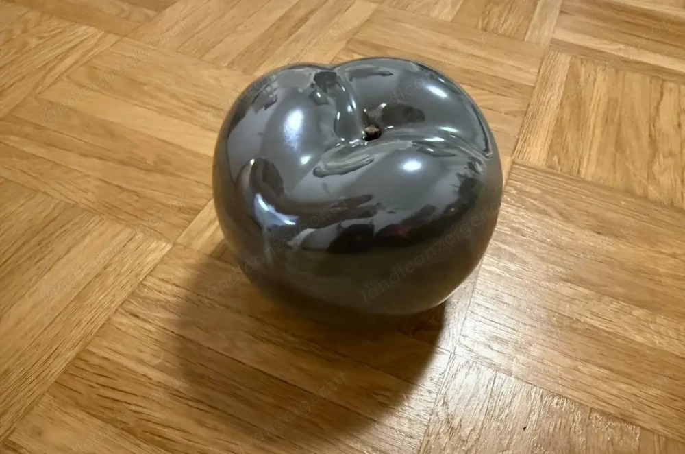 Deko Apfel grau 