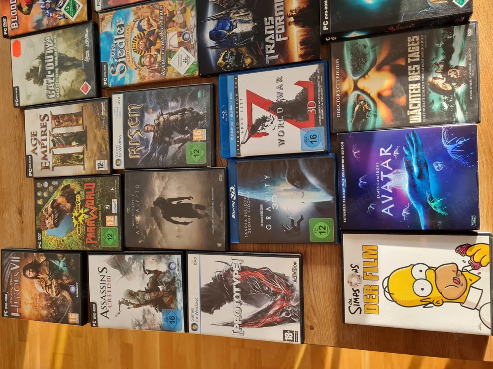 Spiele und DvD zu Verschenken