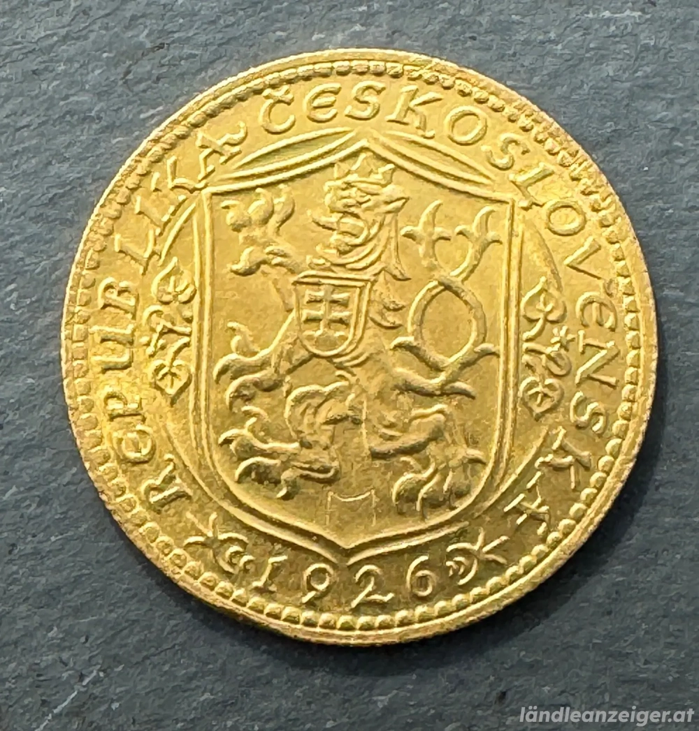 goldmünze 1926 Tschechoslowakei Gold .986 