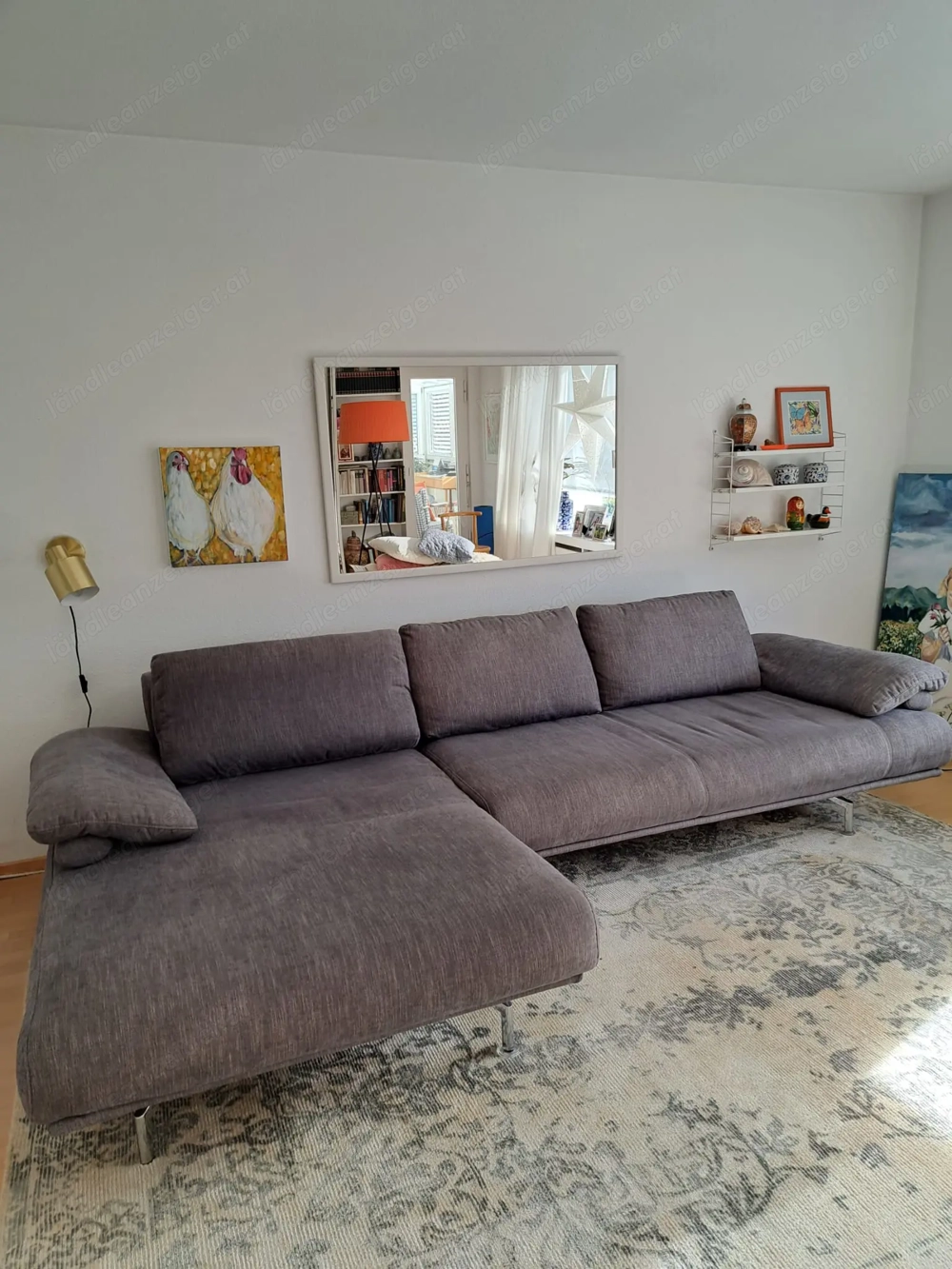 Sofa Anthrazit Stoff