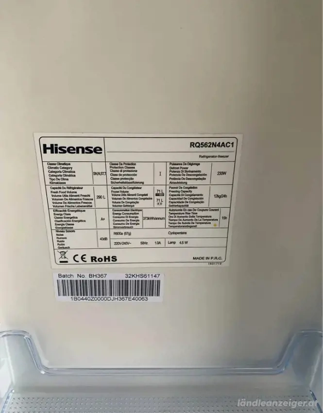 Amerikanischer Kühlschrank 