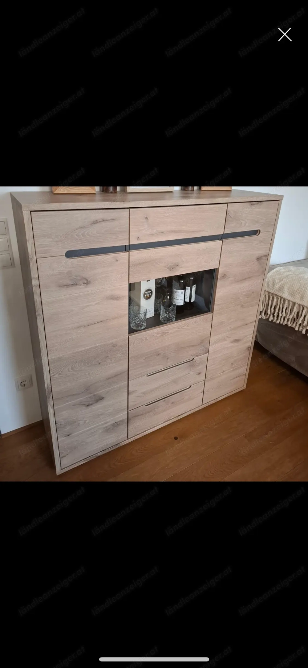 Highboard Wohnzimmer Bellano in Viking Oak Nature