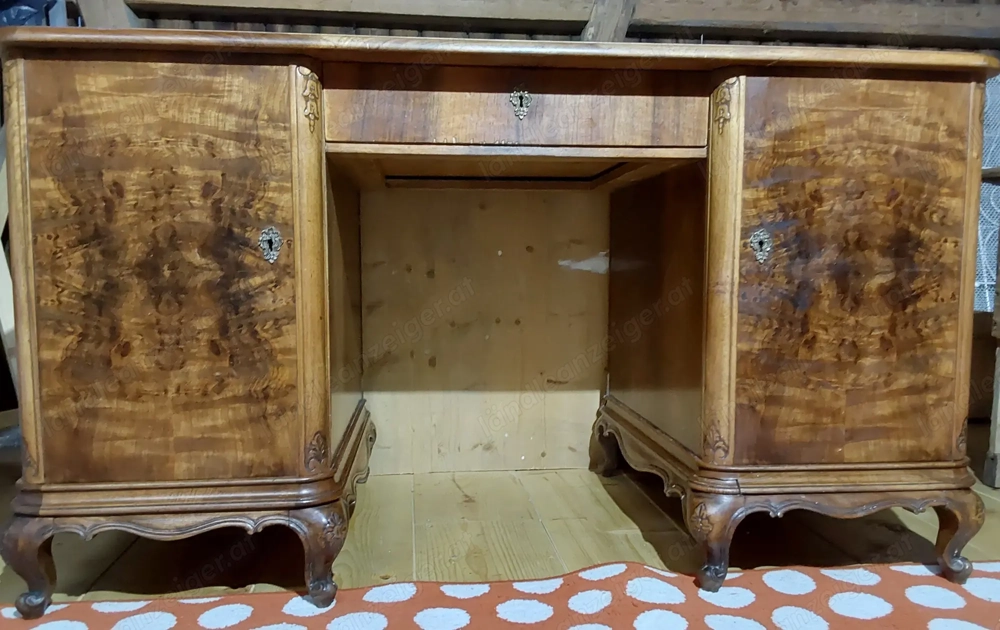 Schöner antiker, massiver Holzsekretär