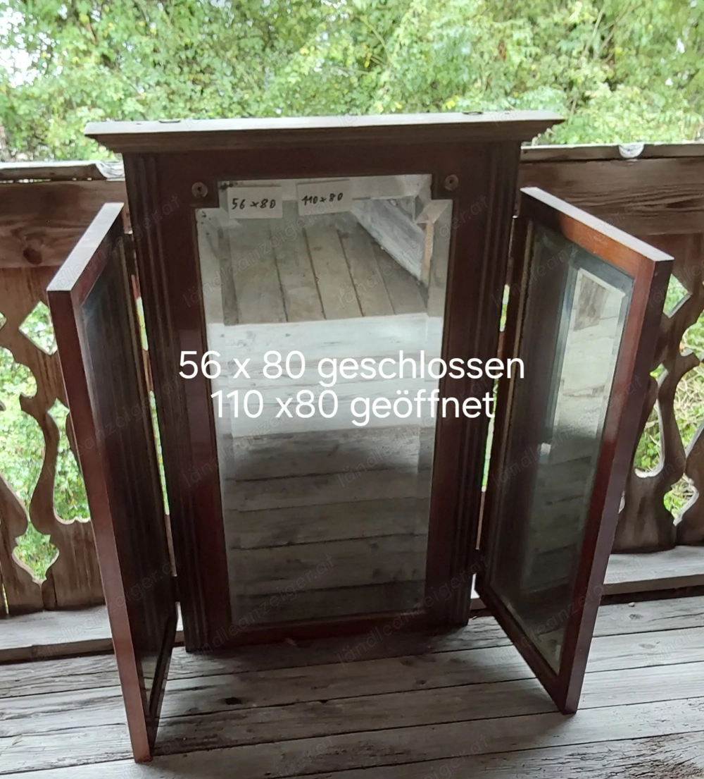 Schöner, aufklappbarer, antiker  Spiegel