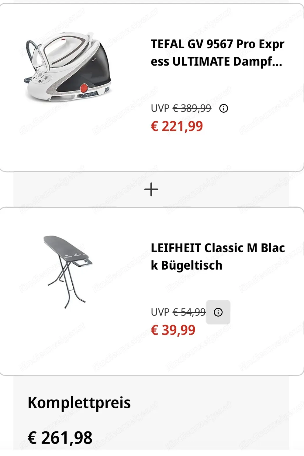 Bügeleisen Bügelstation, mit Bügelbrett Tefal Pro Express Ultimate mit Bügelbrett