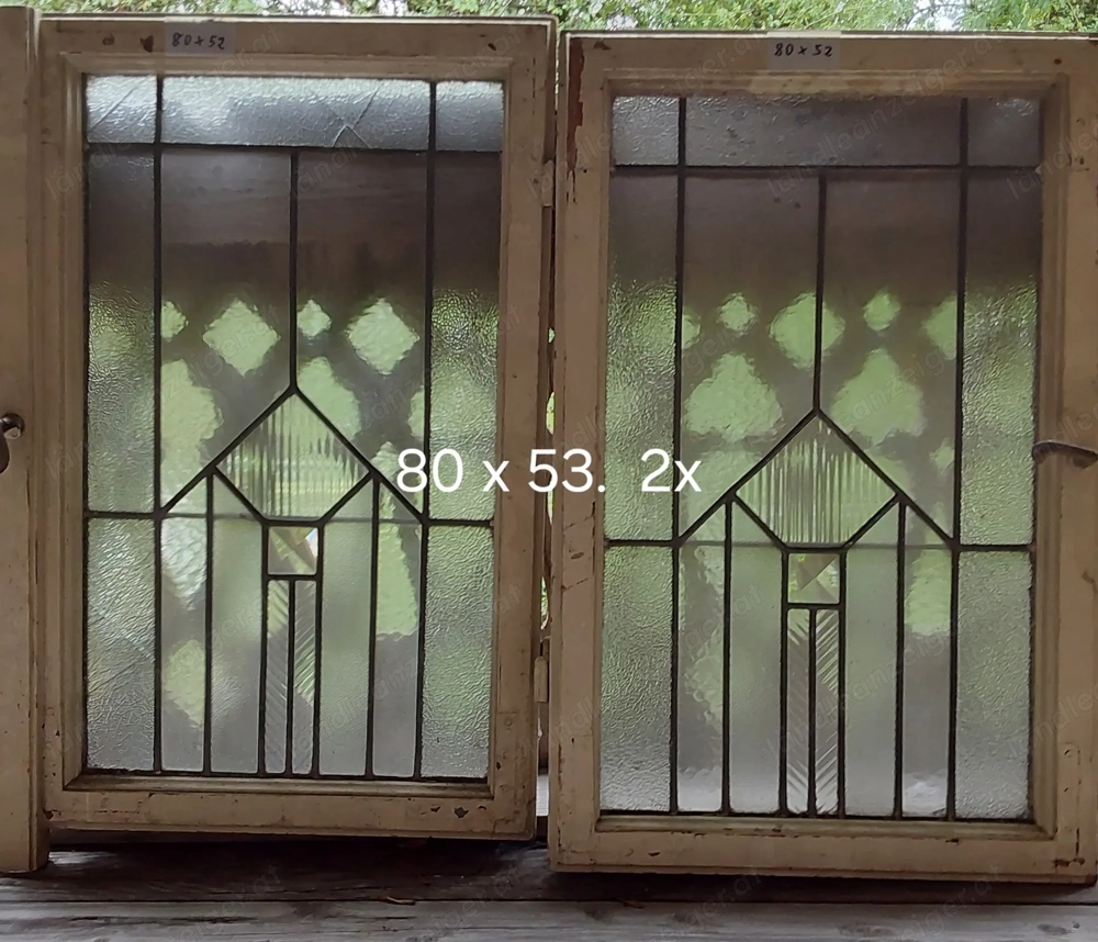 Antike Bleiglasfenster