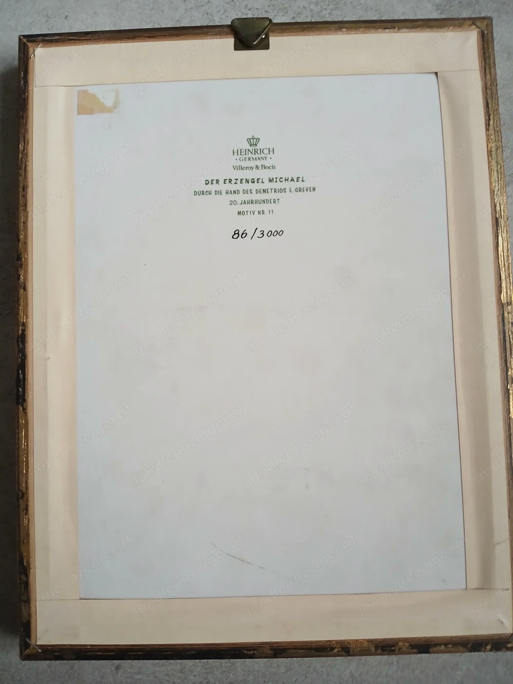 Bild "Der heilige Michael". Nur 3000 Exemplare auf der Welt.
