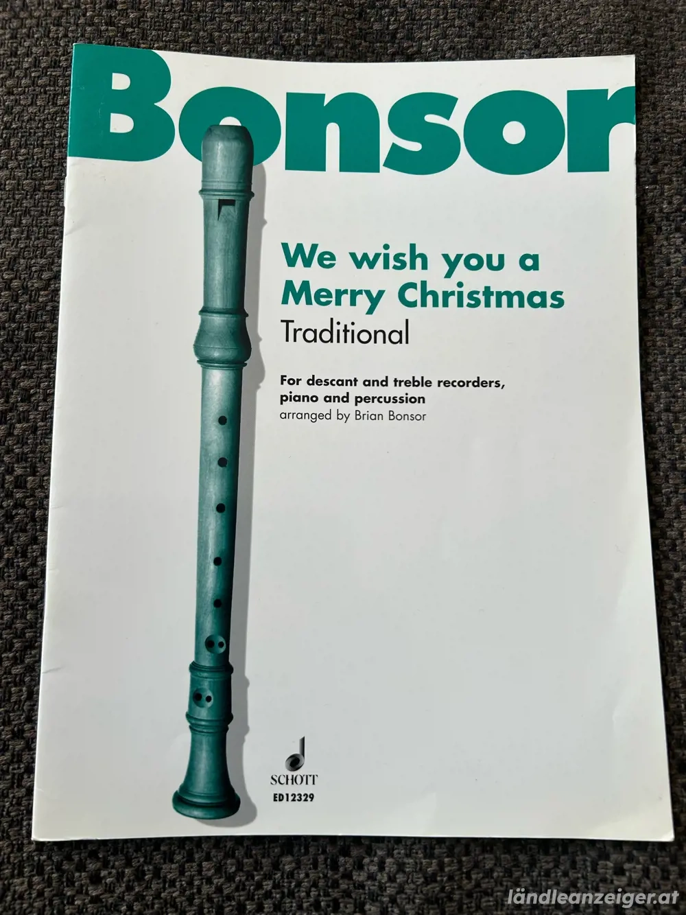 Noten We wish you a merry Christmas, Brian Bonsor