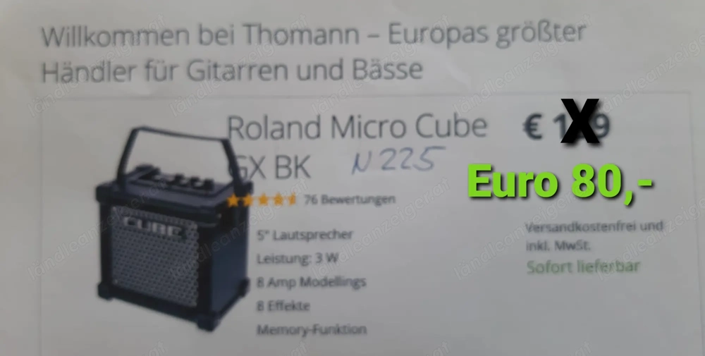 Gitarren Verstärker wie neuwertig