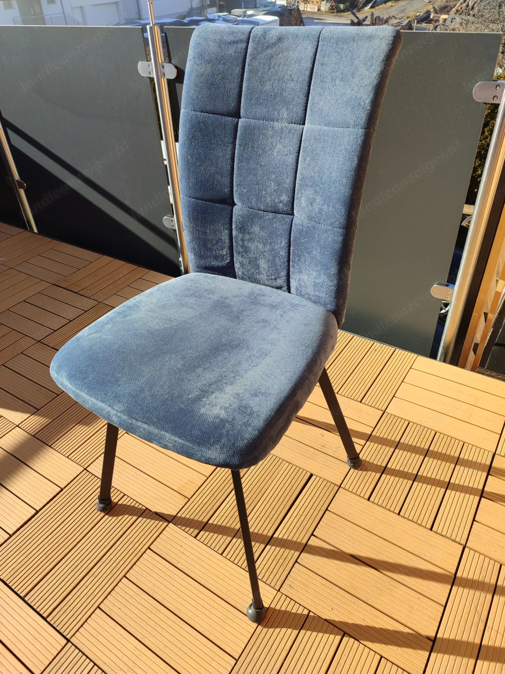 6 blaue Stühle, Gesamtpreis