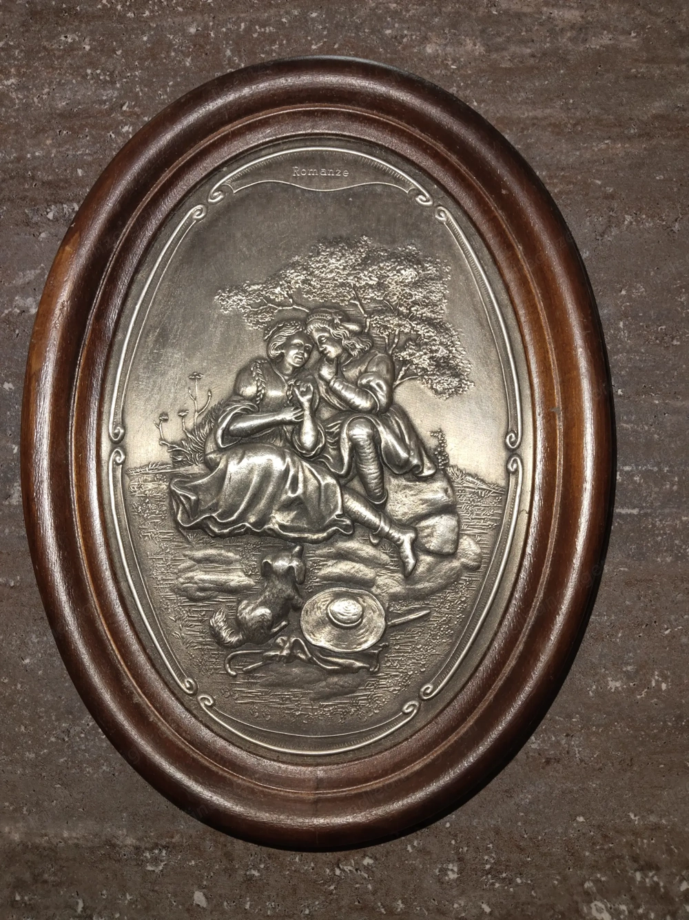 Zinn Bild mit Rahmen