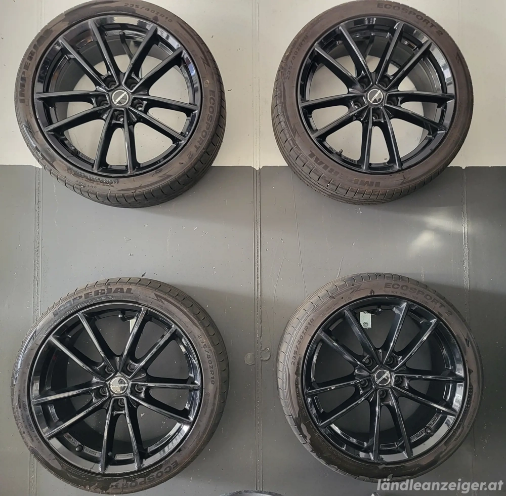 4x Borbet Kompletträder W8 X 18 Zoll Black Glossy 