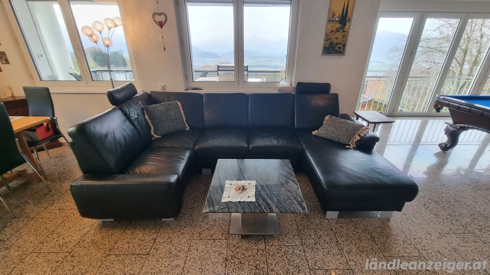 Wohnlandschaft in Echtleder