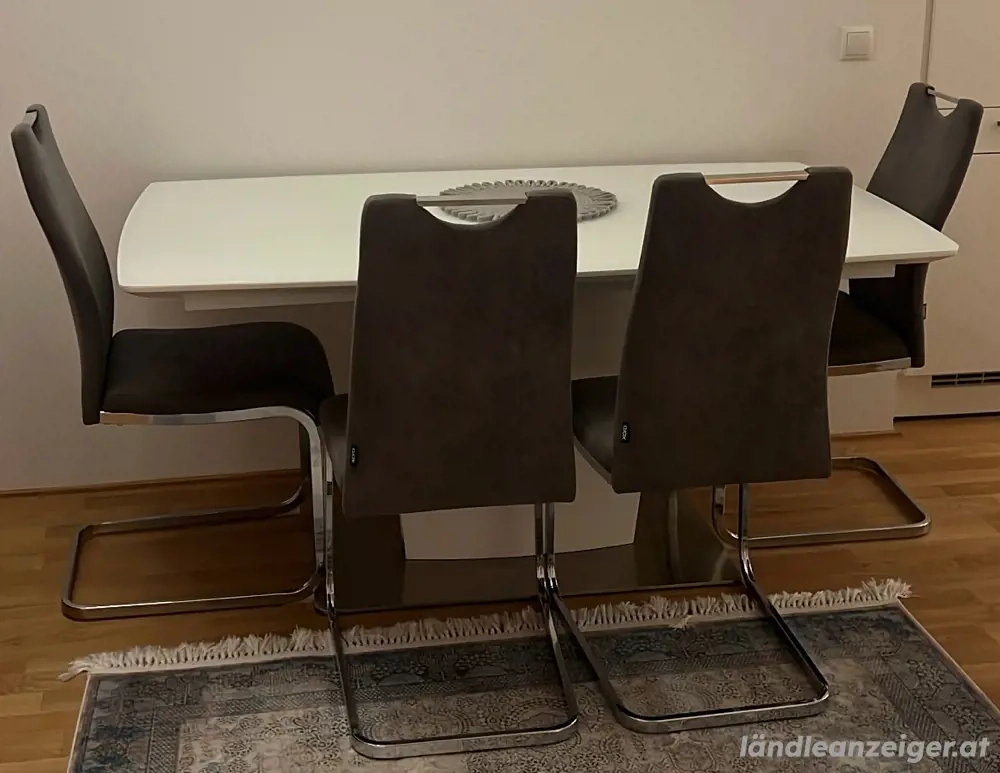 Esstisch ausziehbar + 4 Stühle