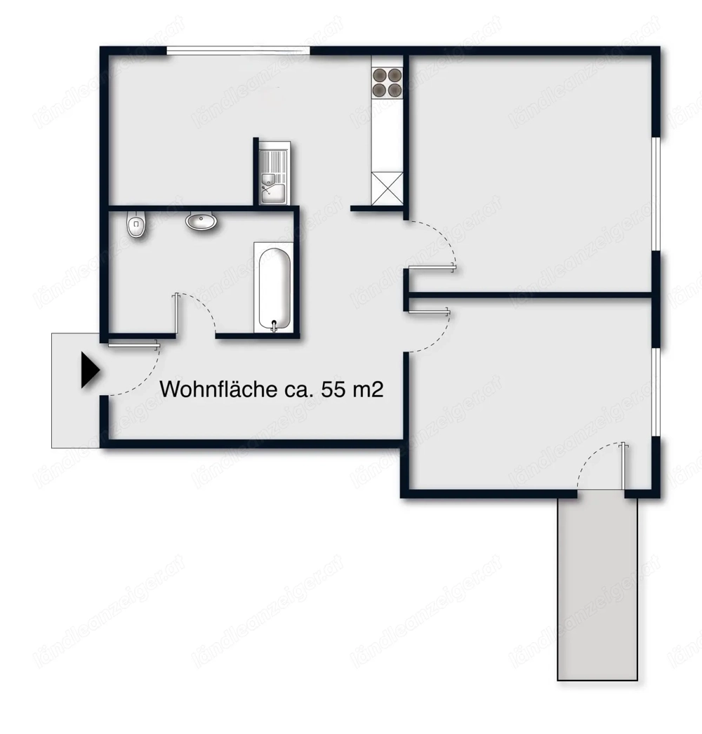 Neue 2 Zimmer Wohnung Bregenz