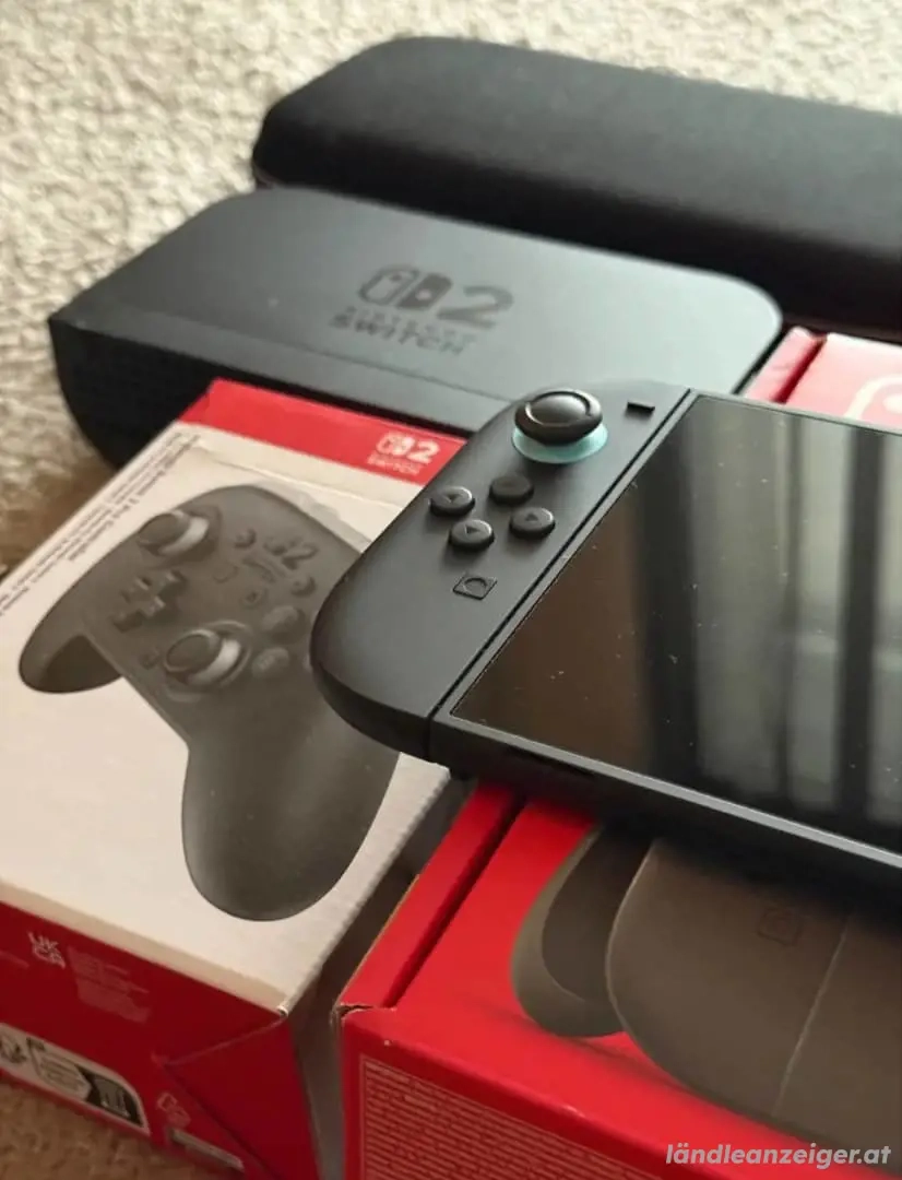 Nintendo Switch 2 mit dem Nintendo Switch 2 Pro Controller.
