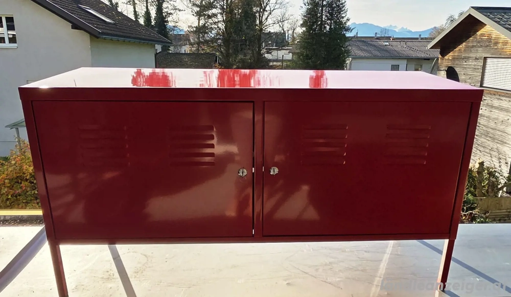 Ikea Schrank, Kommode in rot mit 2 Einlegeböden