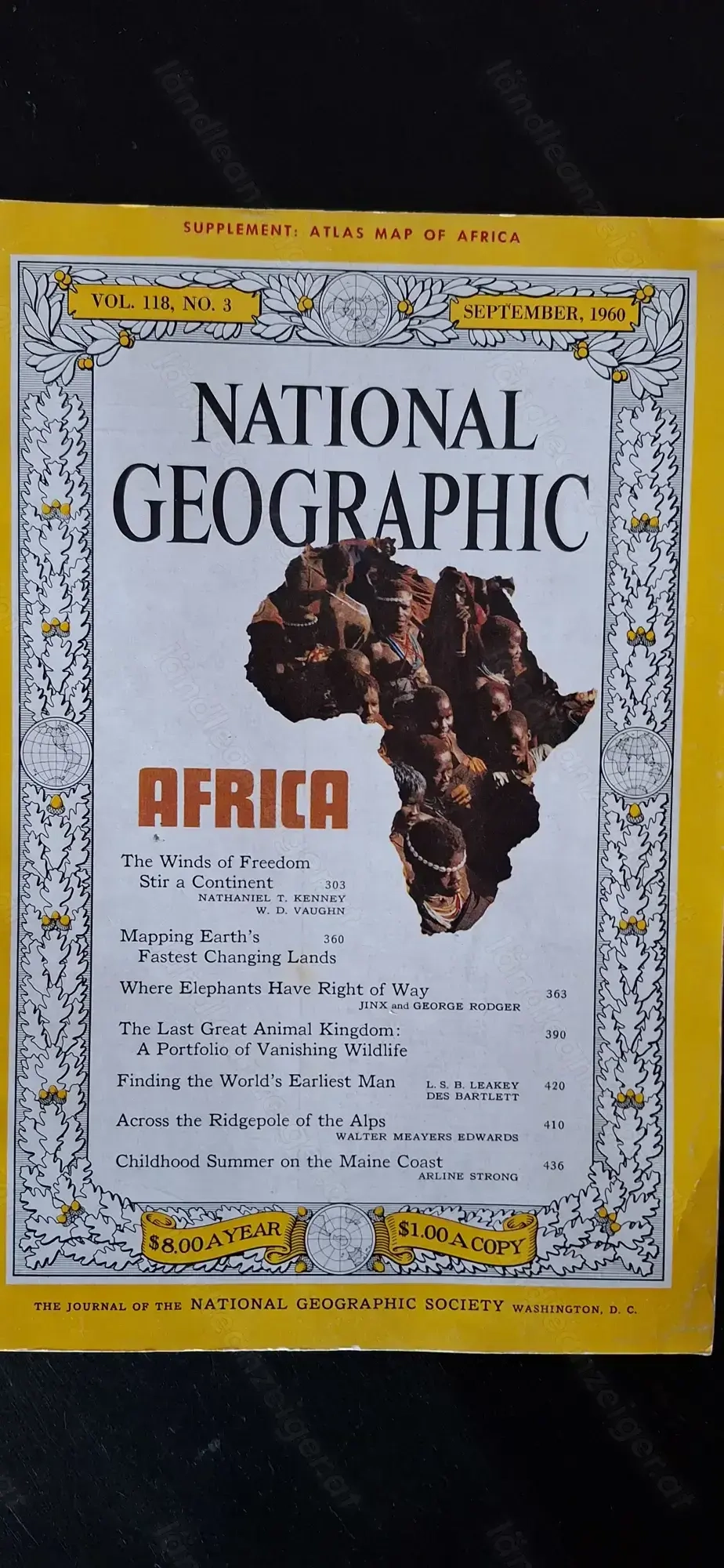 Africa National Geographic (September 1960, 442 Seiten) Englisch