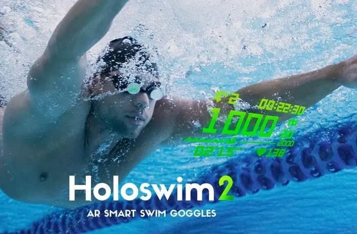 Schwimmbrille mit Display & App - HoloSwim 2 - wie neu