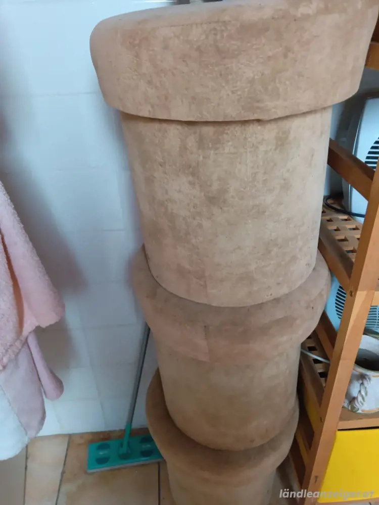 Velour Sitzhocker Stauraum